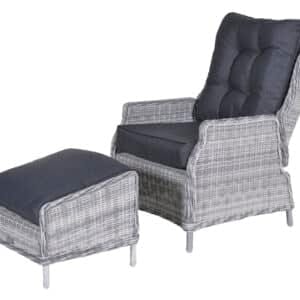 Veracruz relaxstoel+voetenbank