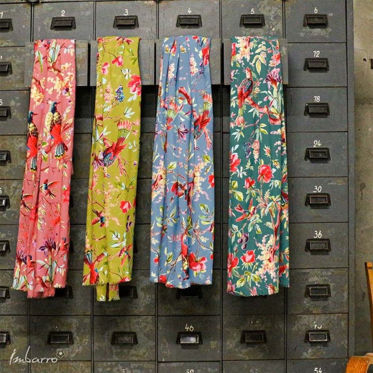 Imbarro Shawl - Sjaal - Paradise - Blue - 100 % Rayon - 100 x 200 cm - Afbeelding 2