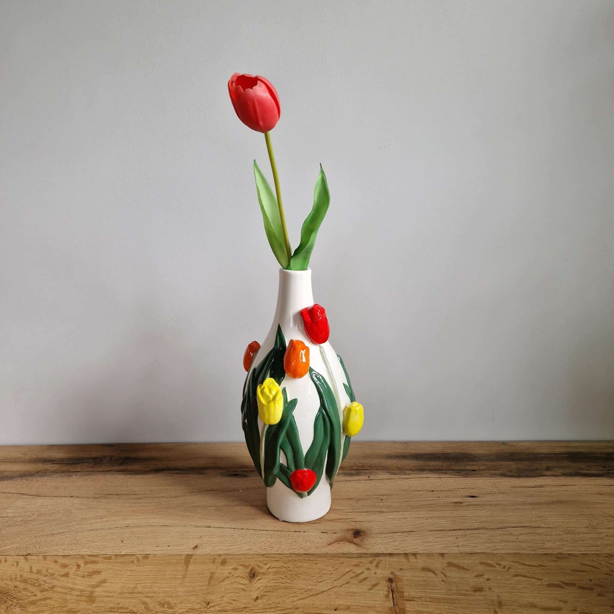 Daan Kromhout - Vaas - Bloemenvaas - Tulpen - Dutch - 15x30 - Keramiek EAN: 8719347284692 Vaas DK design - Afbeelding 4