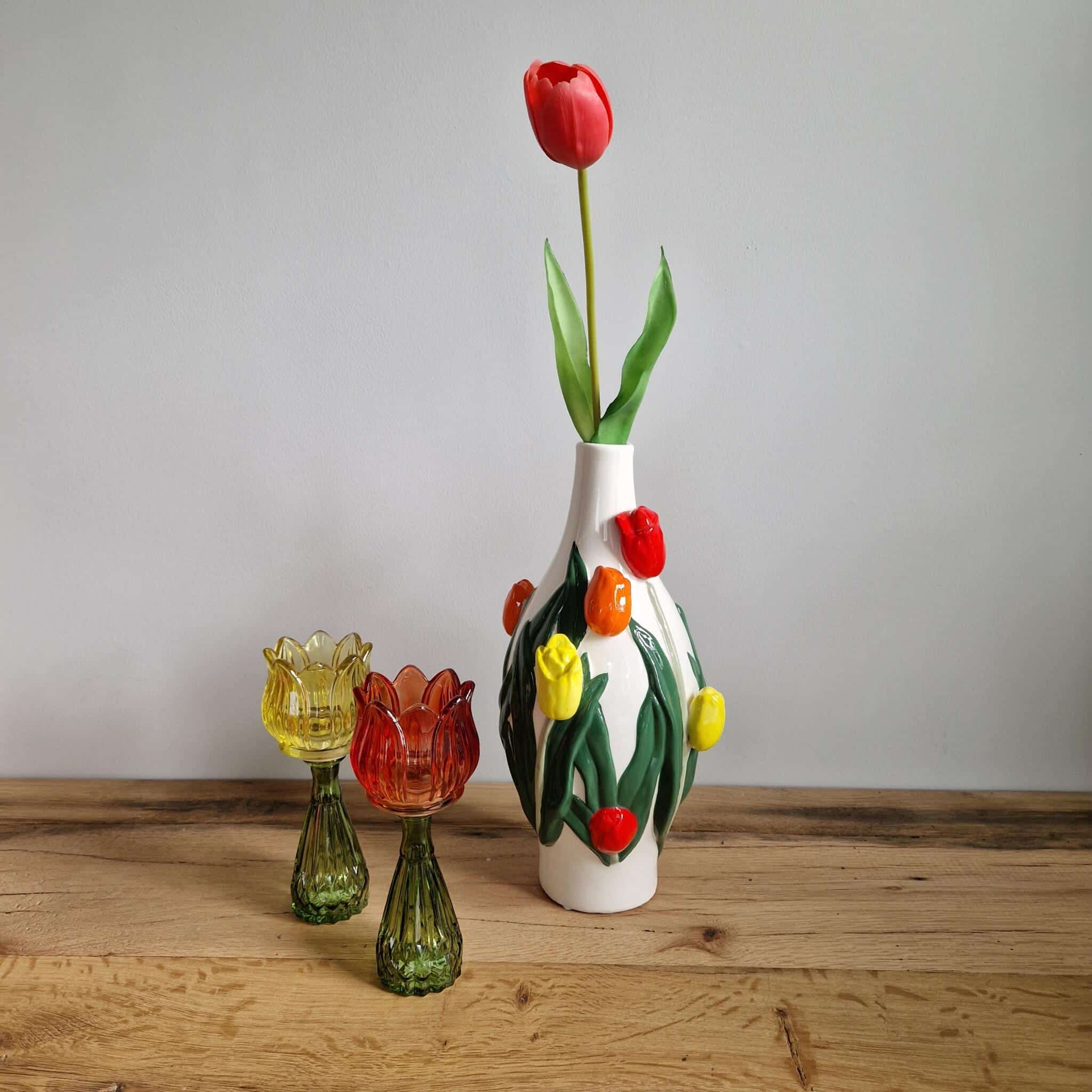 Daan Kromhout - Vaas - Bloemenvaas - Tulpen - Dutch - 15x30 - Keramiek EAN: 8719347284692 Vaas DK design - Afbeelding 2