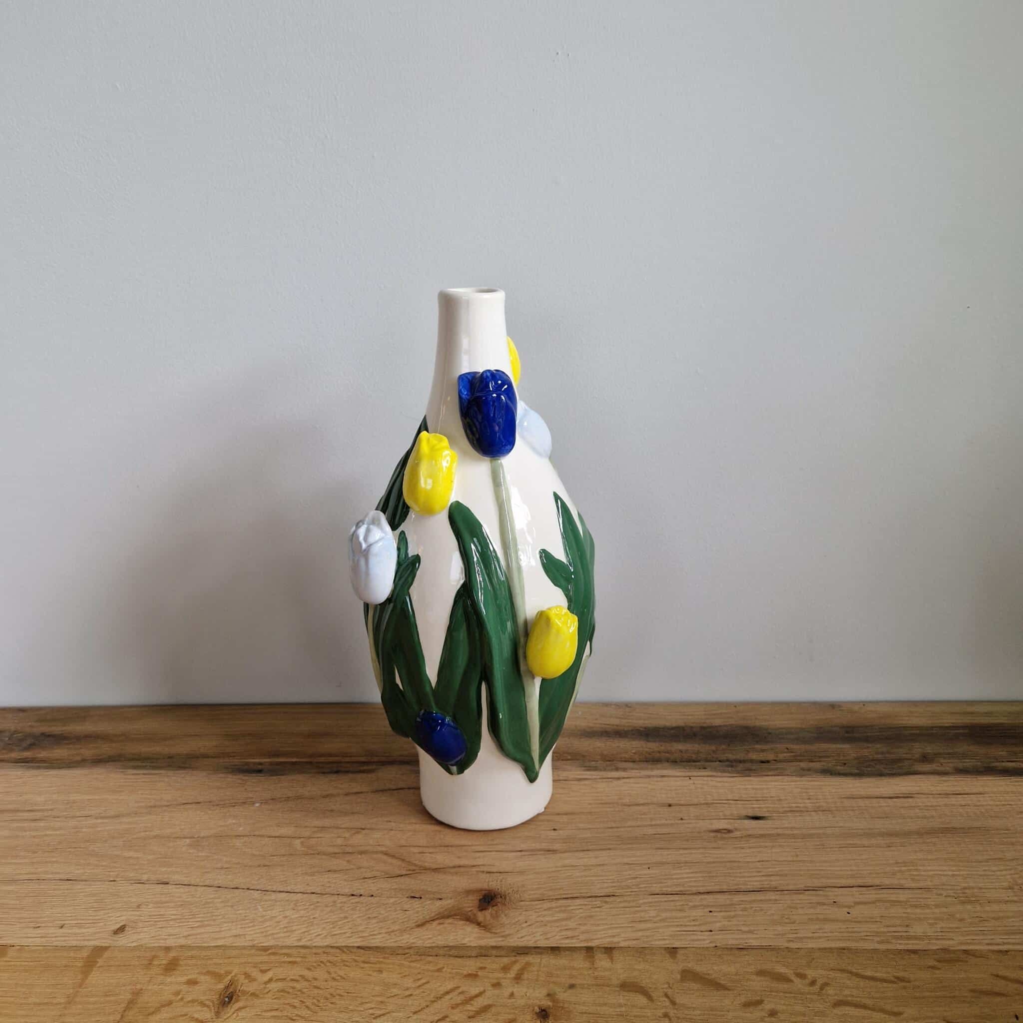 Daan Kromhout - Vaas - Bloemenvaas - Tulpen - Dutch - 15x30 - Keramiek - Afbeelding 3