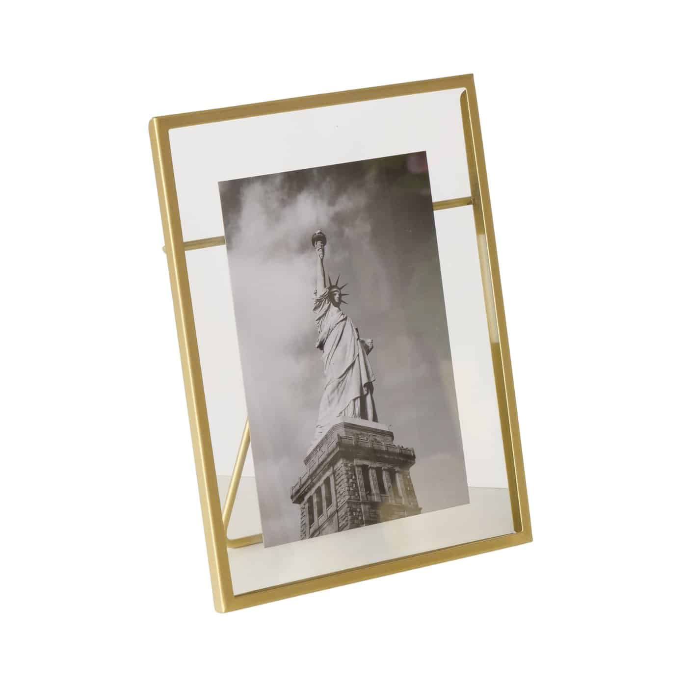 Boltze - Fotolijst - Saga - Goudkleurig - Metaal -Glas - Voor foto's 10cm x 15cm