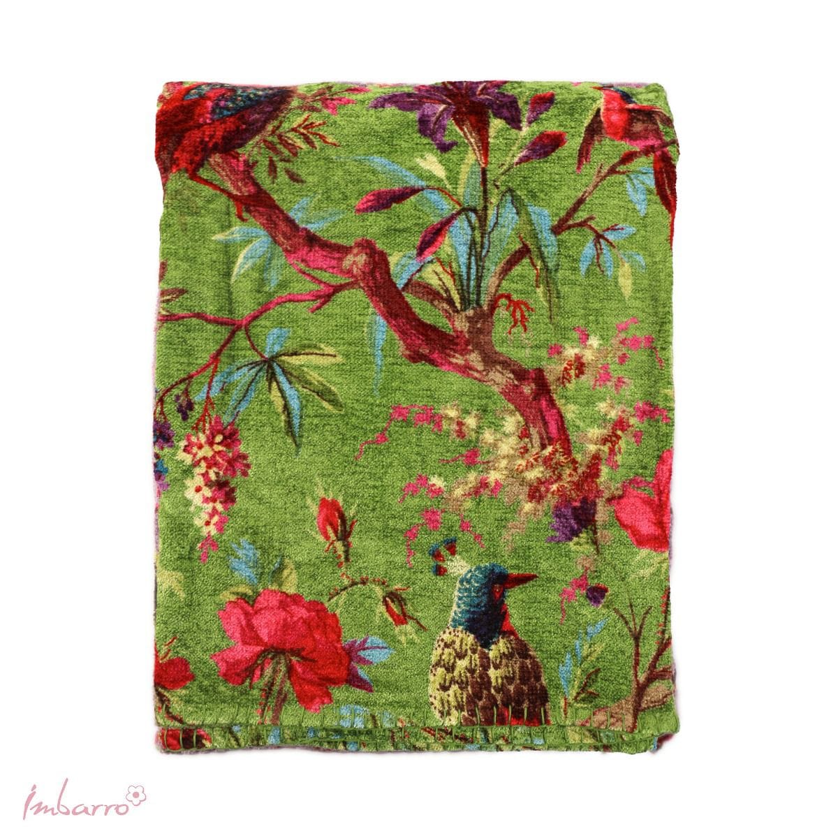 Imbarro - Plaid - Kleed - Deken - Throw - Paradise - Chinelle - Green - 130x170cm