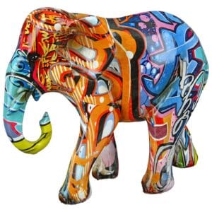 Gilde Handwerk - Beeld - Sculptuur - Olifant - StreetArt - Polyresin - 15.5cm