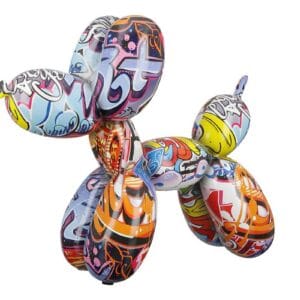 Gilde Handwerk - Ballon Hond - Pop/Street Art - Polyresin - 25 cm hoog