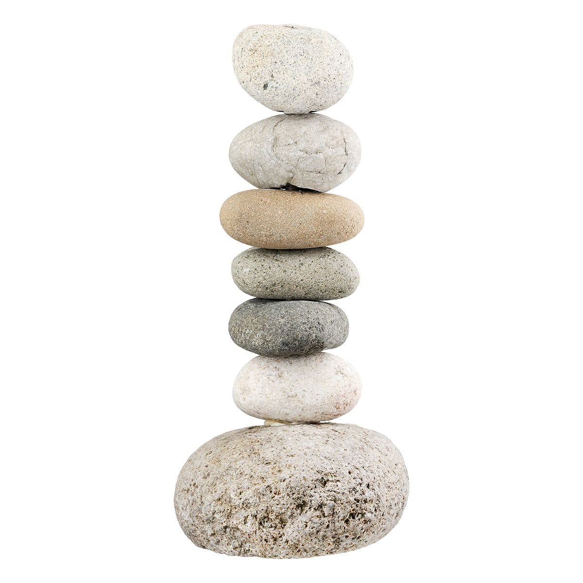 Gilde Handwerk - Kandelaar - Staplestones - Balans - Stenen - 9x11x22 - Handgemaakt