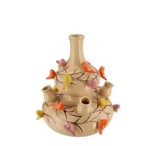 Daan Kromhout - Bird Vase - 2-delig - Vaas - Tulpenvaas - Sand - Zacht Groen - D23 x H25 cm