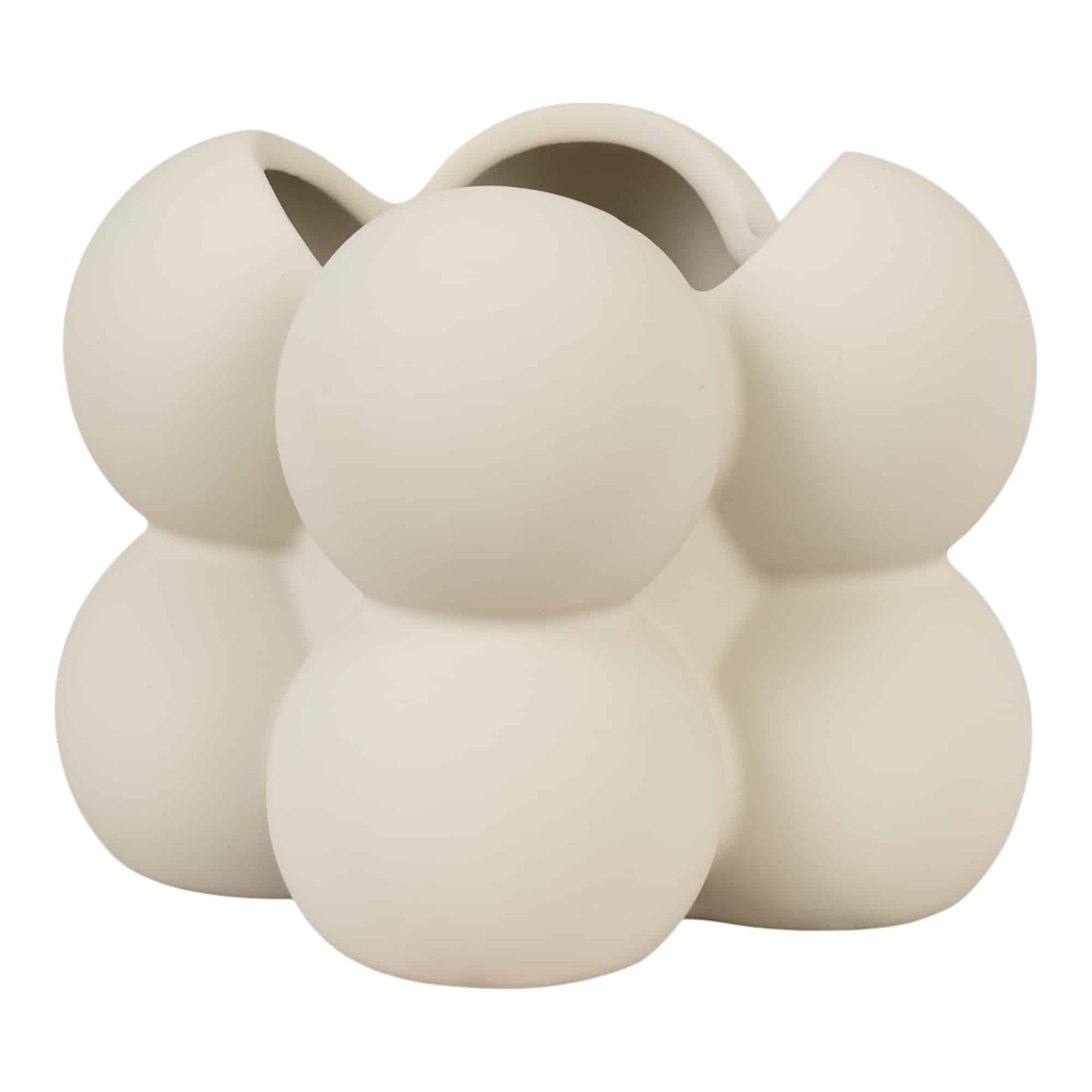 House Nordic - Bloempot - Flowerpot - Keramiek - Zacht grijs- 9x9x8 cm