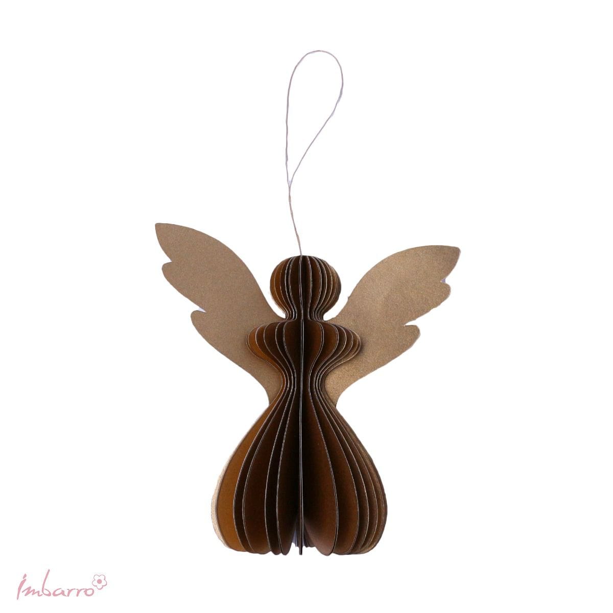 Imbarro - Engel Gabriela - Goud - set/2- papier - 12cm hoog