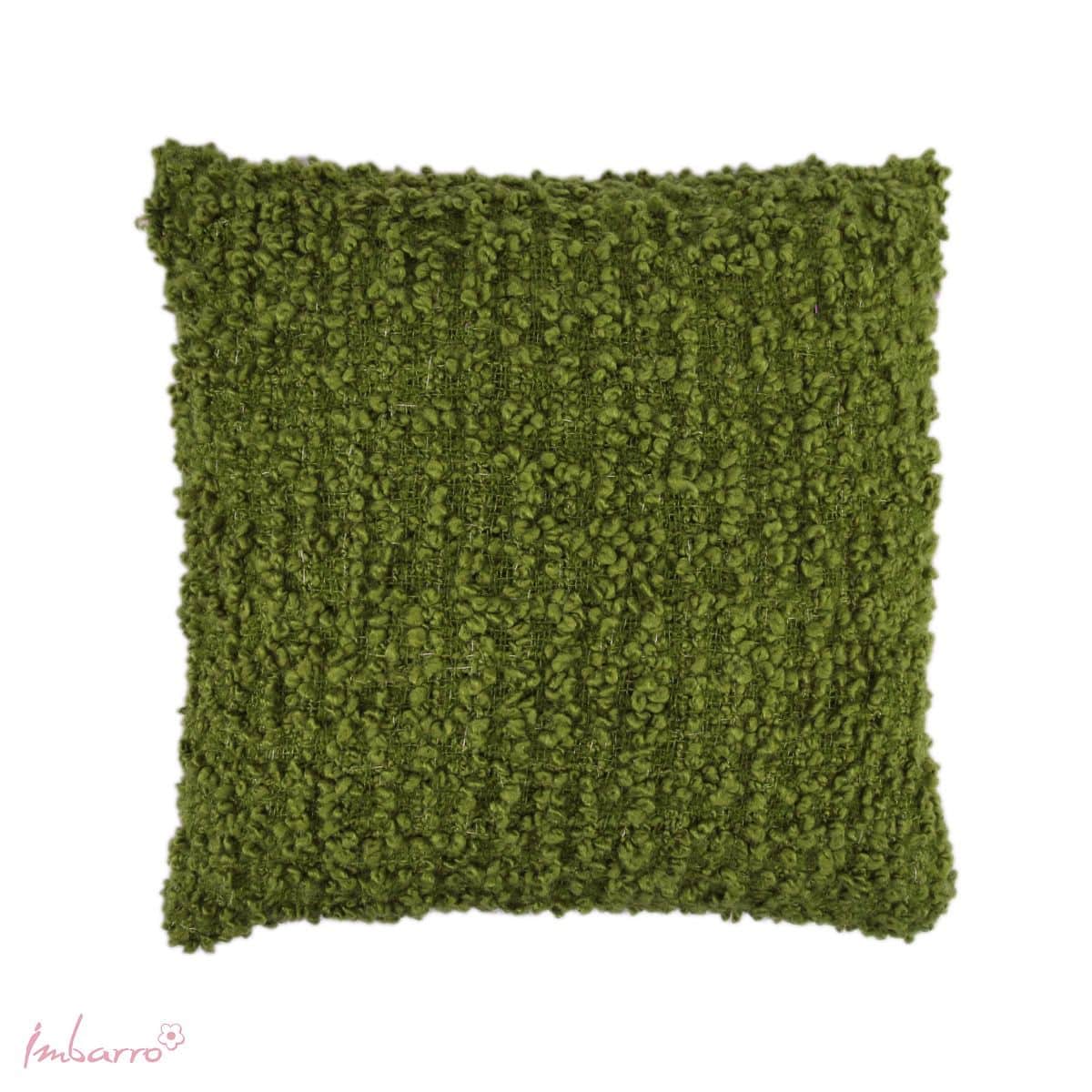 Imbarro - Sierkussen - Kussen - 100% Acryl - Handgeweven - Mos Groen - 50x50