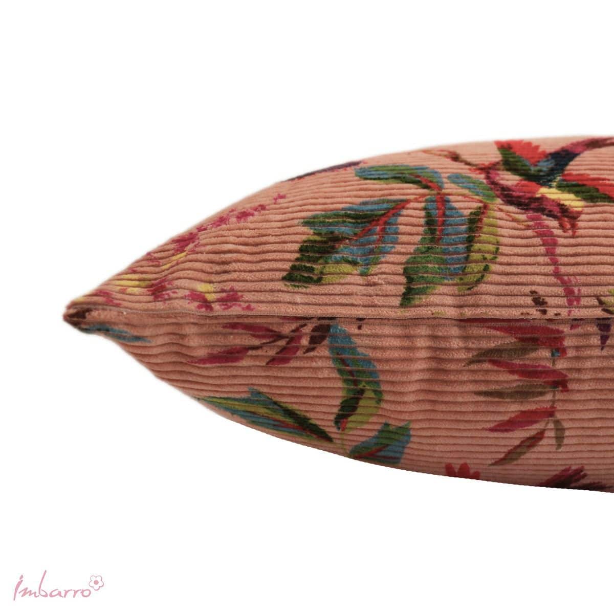 Imbarro -Kussen - Rib - Pink - Roze - Paradise - Velours - 50x50cm - Afbeelding 3