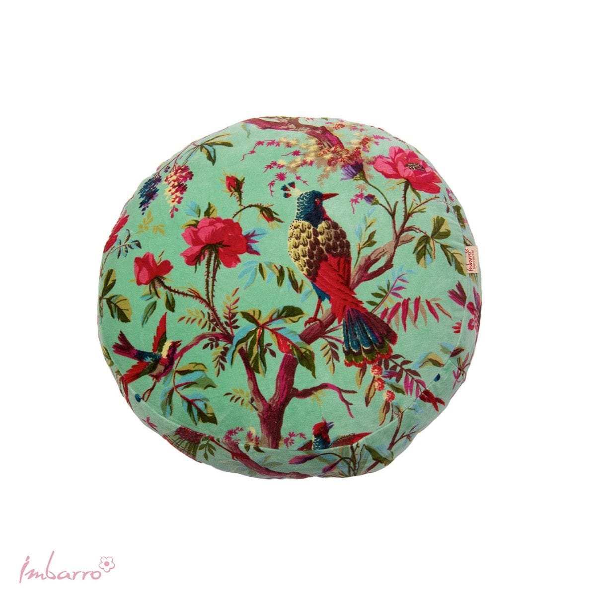 Imbarro - Kussen - Sierkussen - Paradise - Groen - Grass - Rond - 45cm