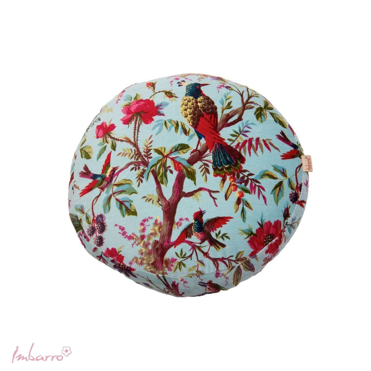 Imbarro - Kussen - Sierkussen - Paradise - Turquoise - Rond - 45cm