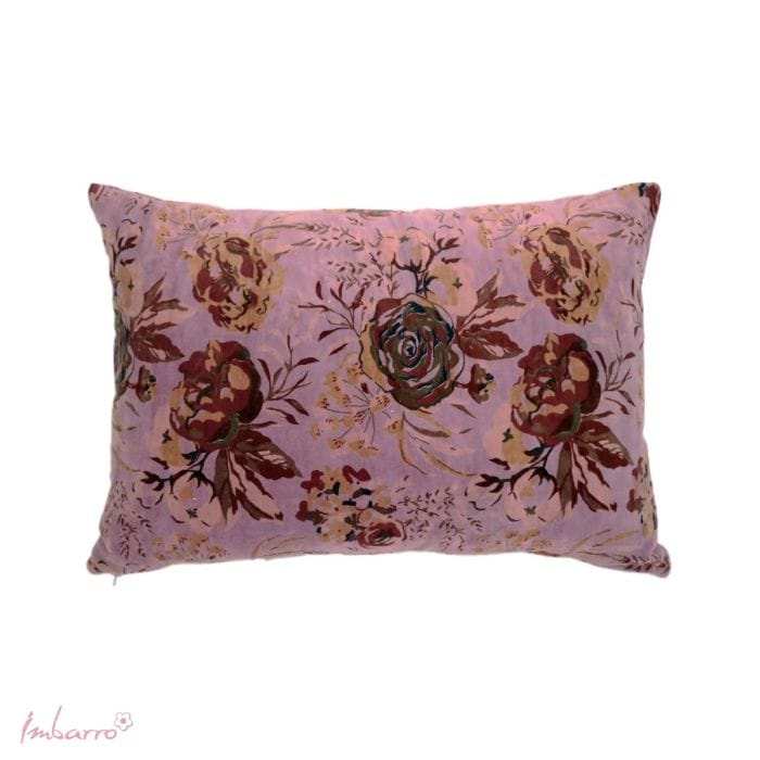 Imbarro - Kussen - Sierkussen - Evelynn - Purple - 100 % katoen velvet - 40x60 cm