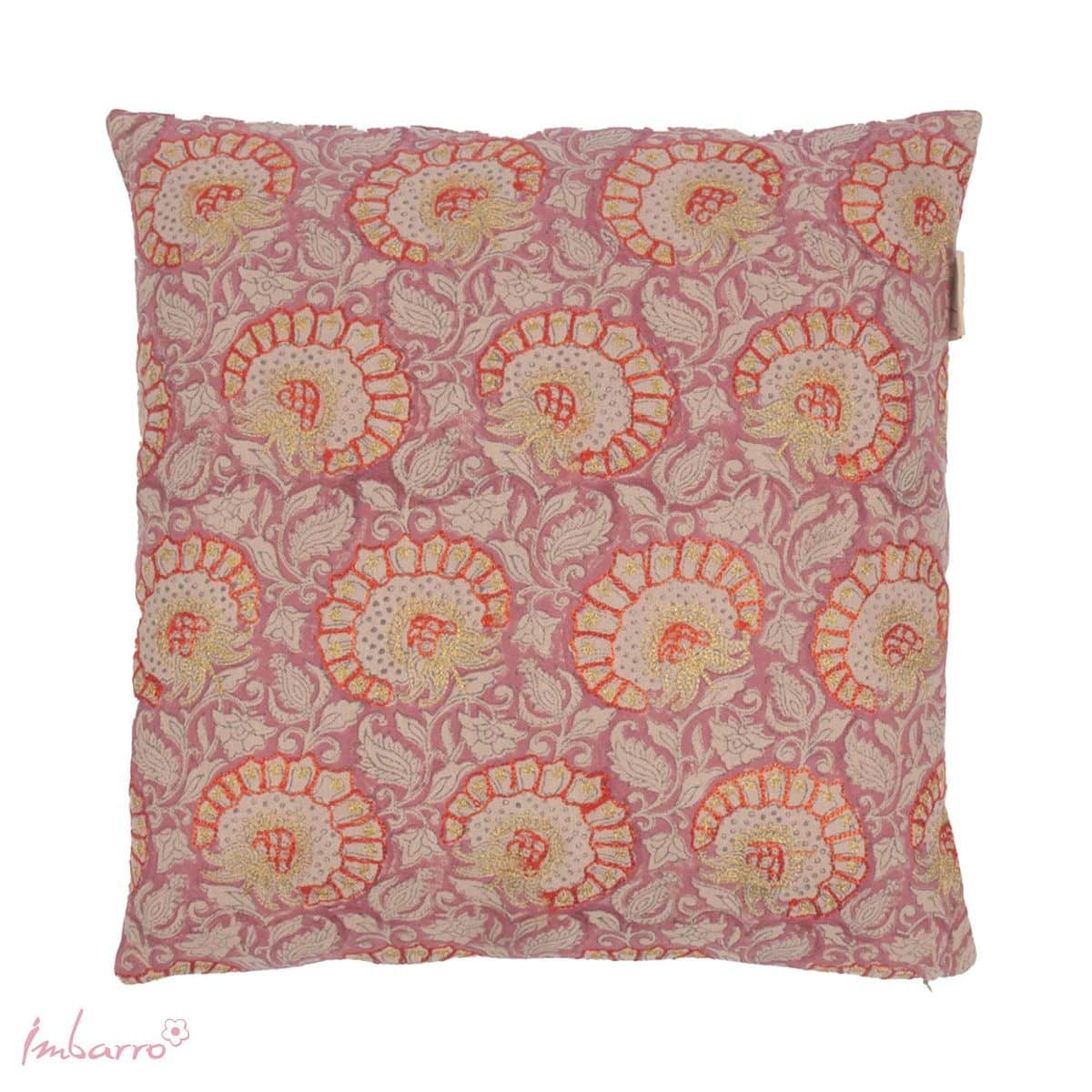 Imbarro - Kussen - Sierkussen - Mira - Multicolor - 100 % katoen velvet - 50x50 cm