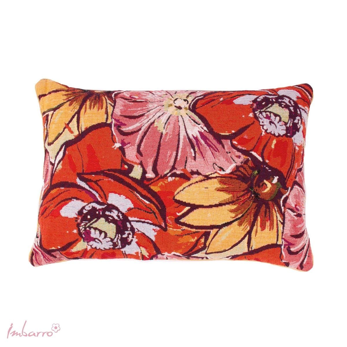 Imbarro - Kussen - Sierkussen - Peony - Robuust Katoen - Bloemen - 40x60cm