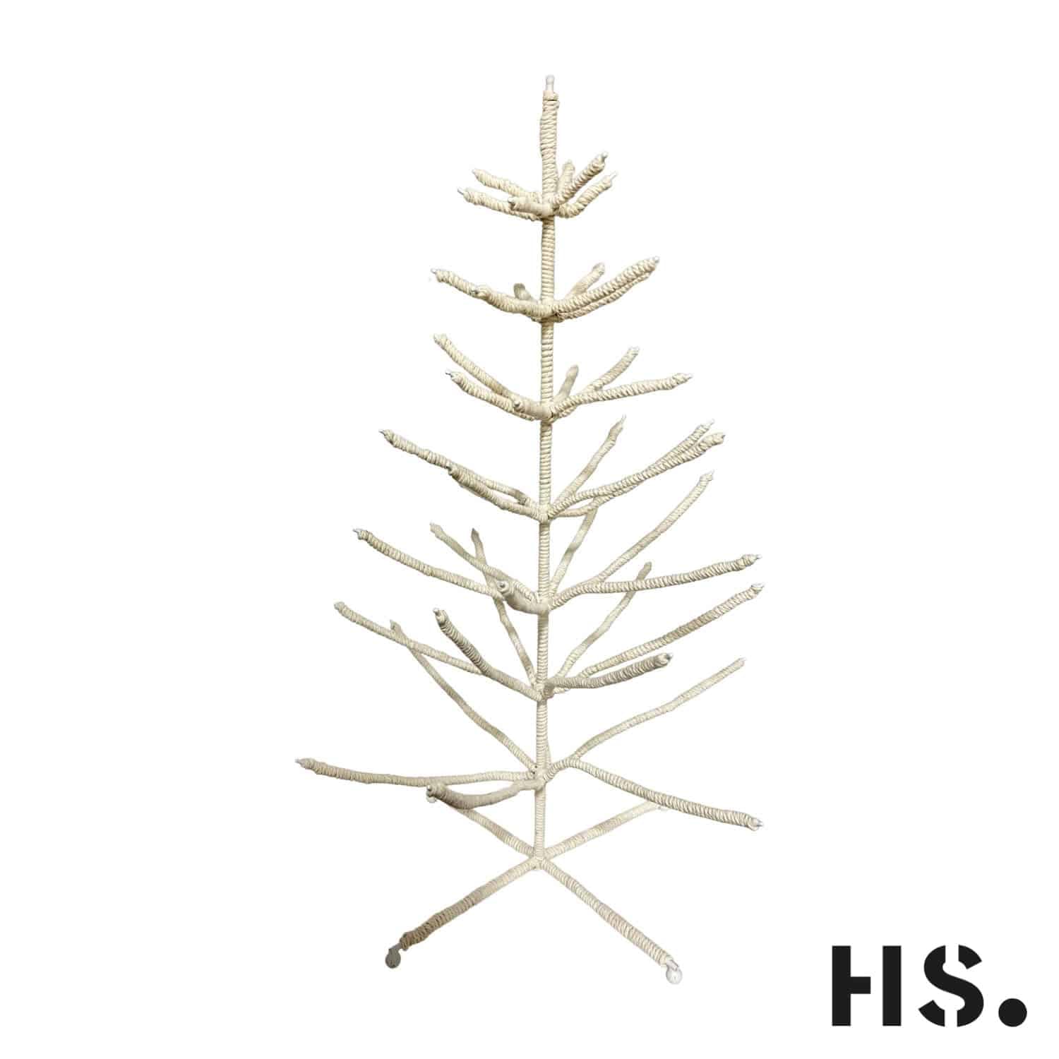 Home Society - Tree Sukhna S - Beige - Katoen/Metaal - Kunst Kerstboom - 63 cm