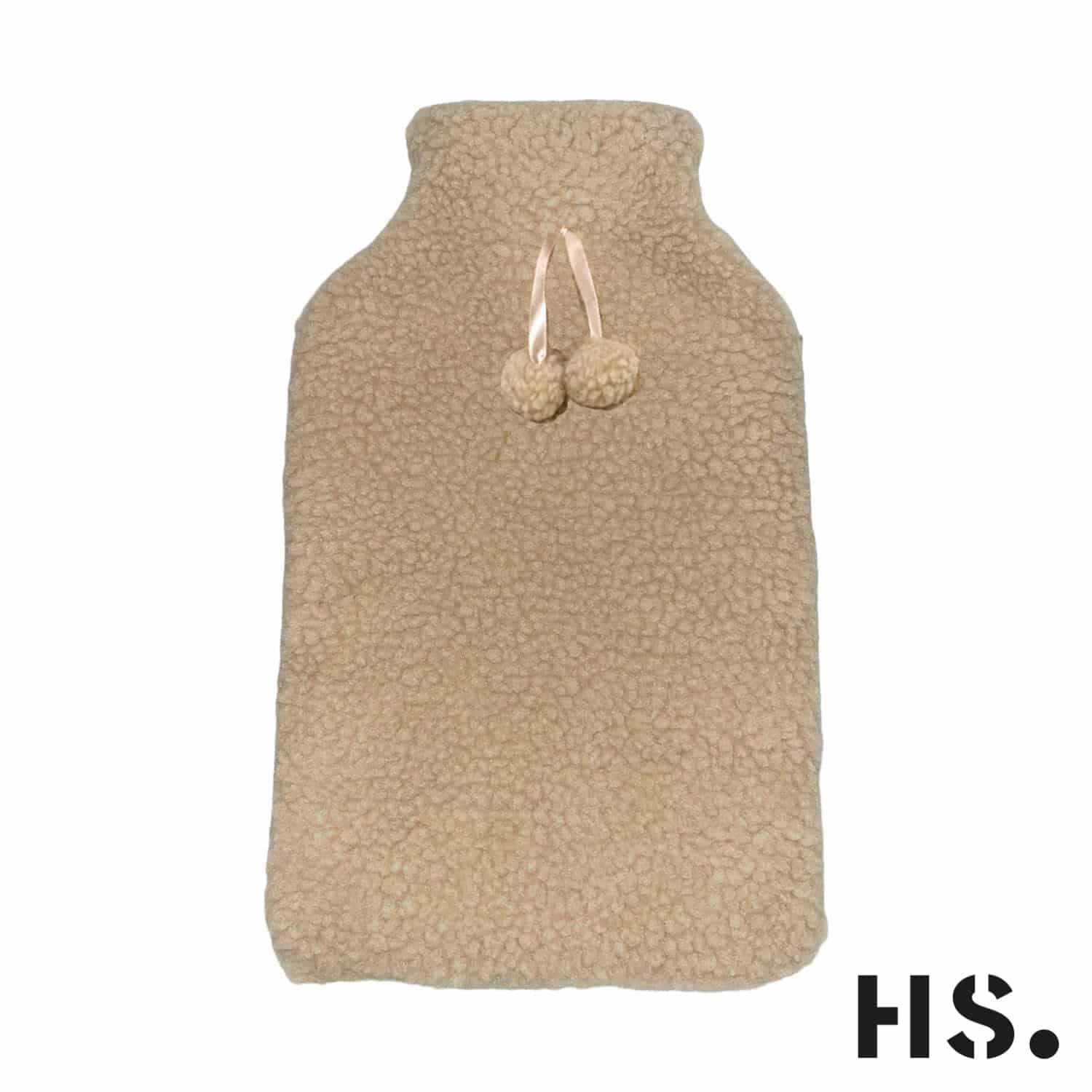 Home Society - Kruik - Teddy stof - Deco Snugga - Beige bruin - 34x20x4cm