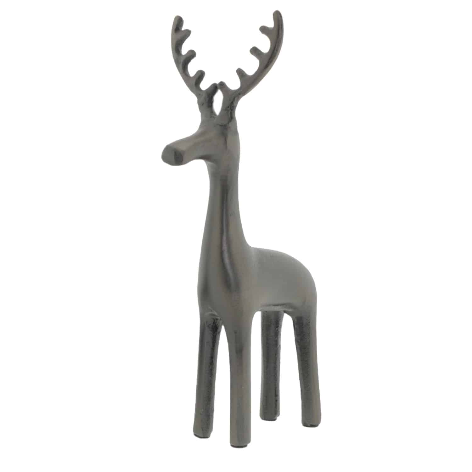 Home Society - Rendier - Hert - Saul - L - Zwart - Metaal - 27 cm hoog