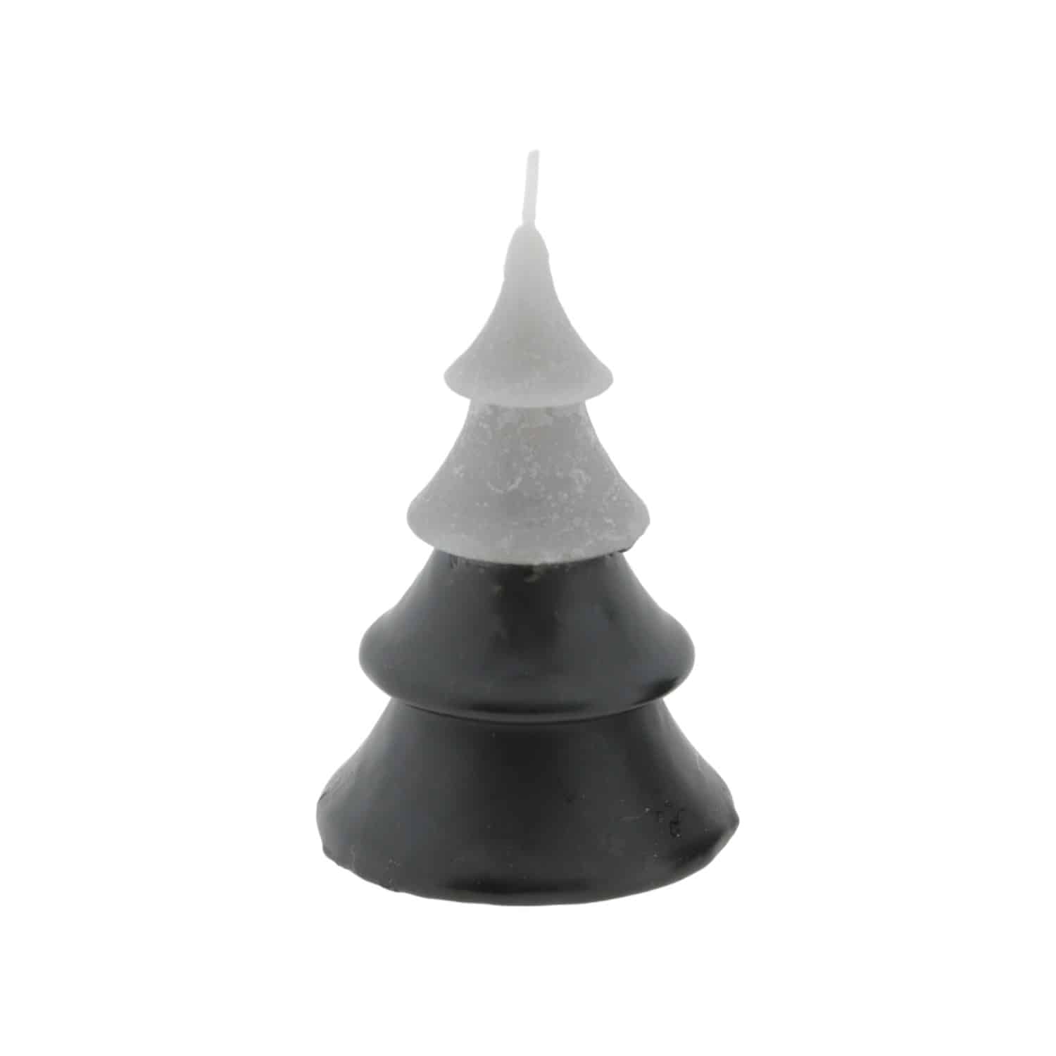 Home Society - Kerstboom kaarsjes - Duo Layer - Zwart - Grijs - L - Doos 12 stuks