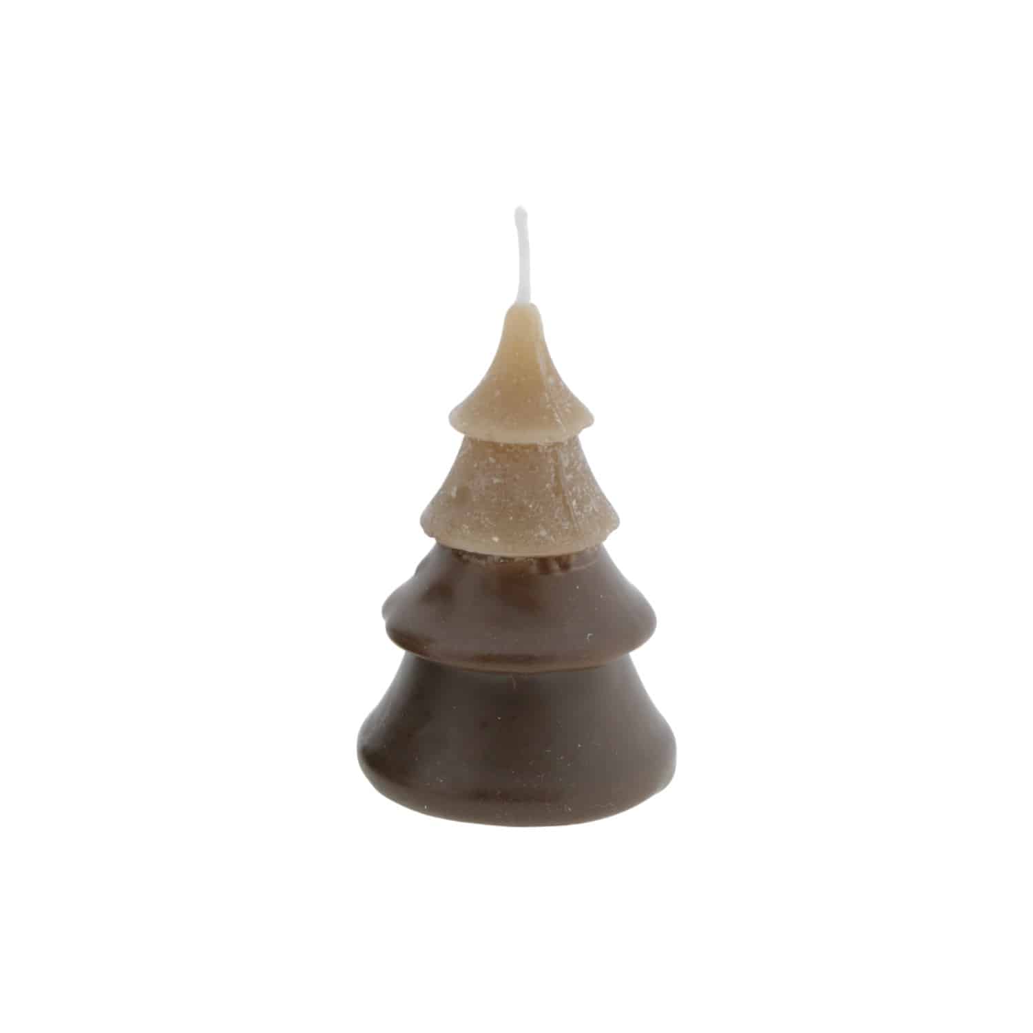 Home Society - Kerstboom kaarsjes - Duo Layer - Bruin - Lichtbruin - L - Doos 12 stuks