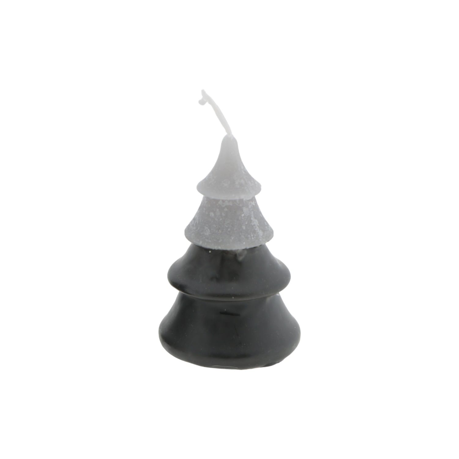 Home Society - Kerstboom kaarsjes - Duo Layer - Zwart - Grijs - S - Doosje 6 stuks