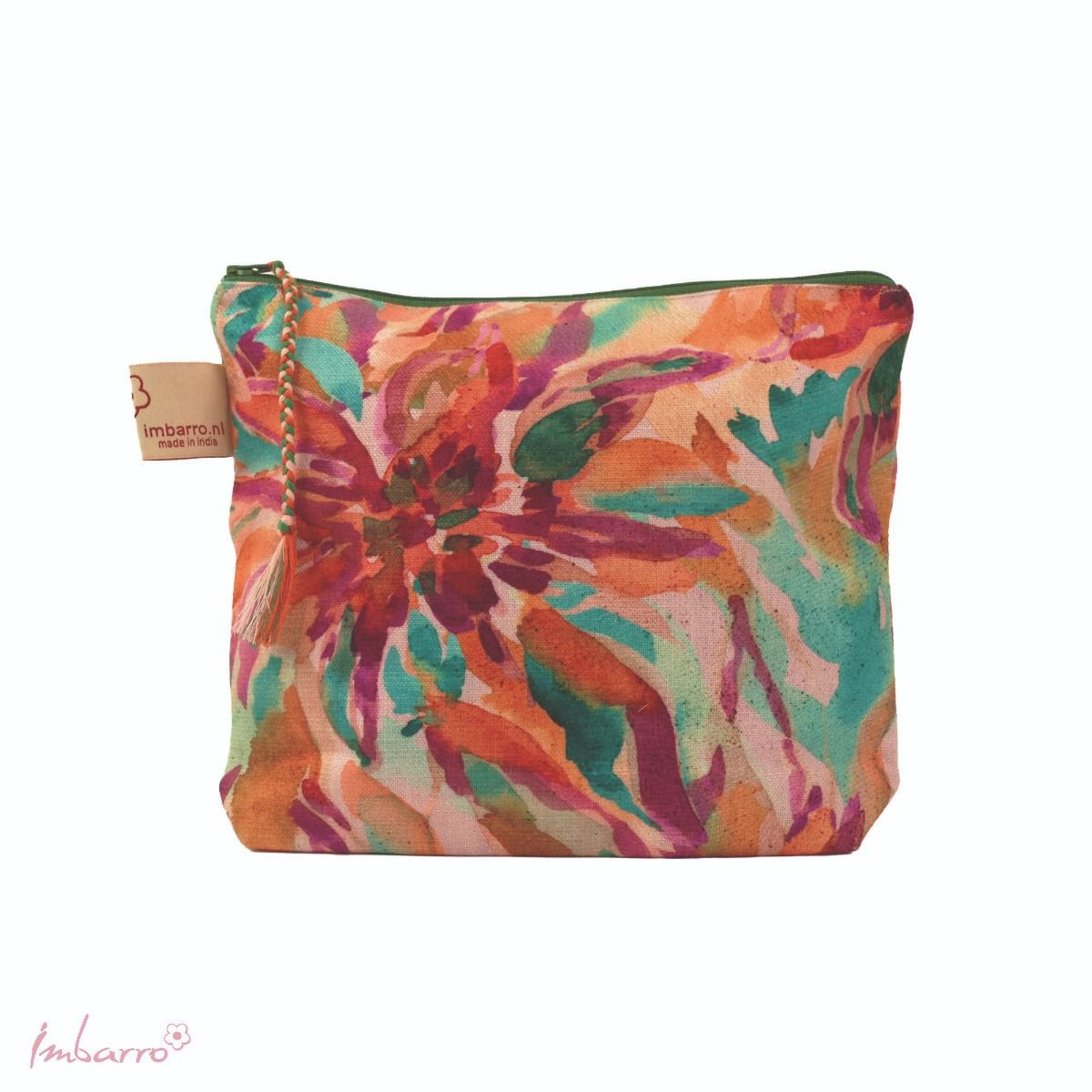 Imbarro - Toilettas - Make-up tas - Clutch - Anemone - Katoen