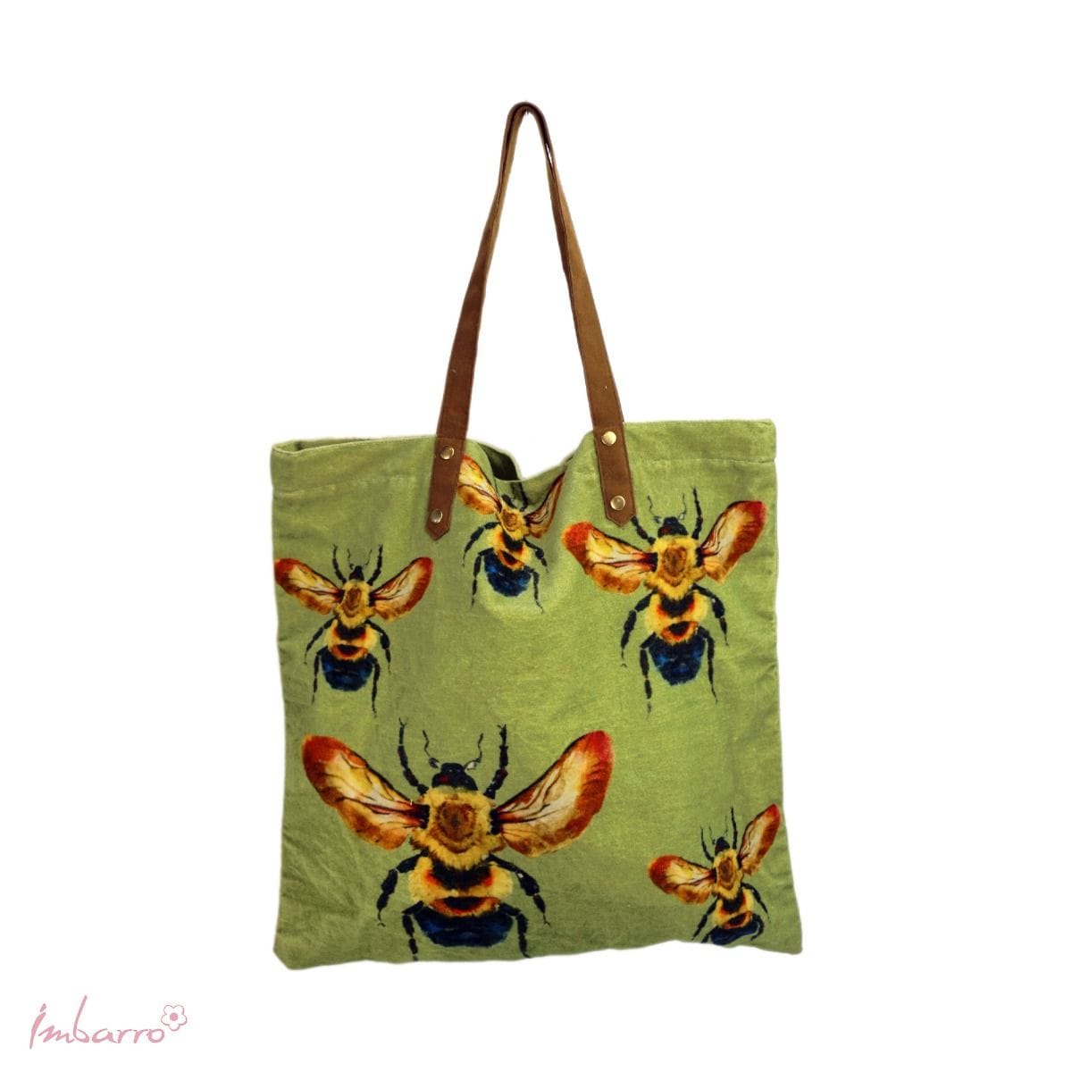 Imbarro - Tas -Shopper -Bee - Bij - Velours - 50x50cm