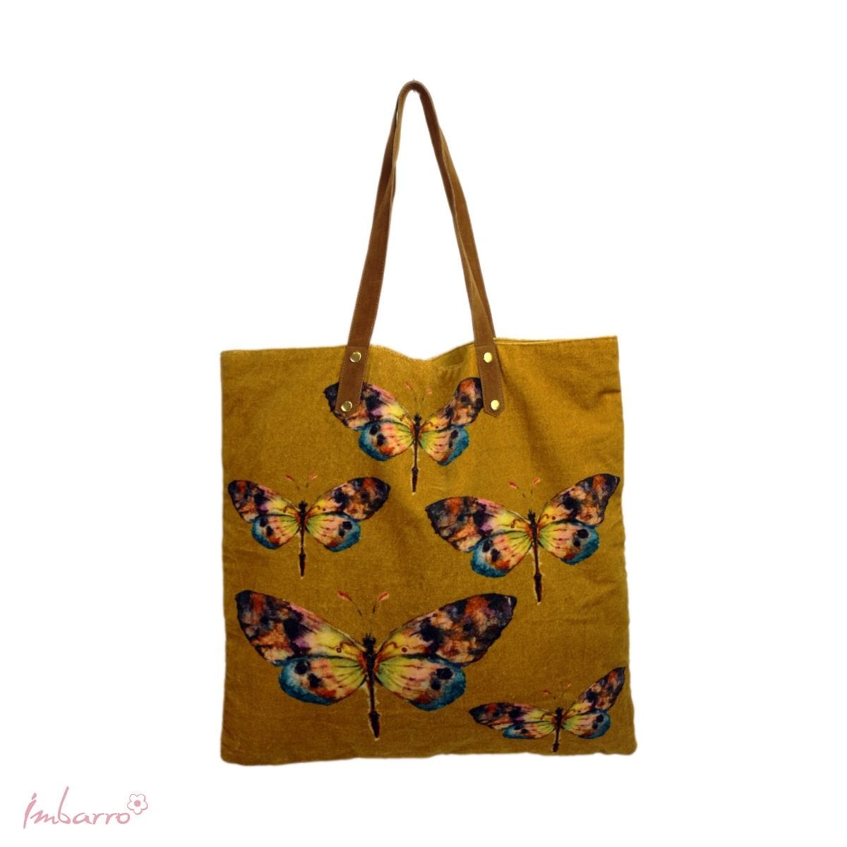 Imbarro - Tas -Shopper - Dragonfly - Libelle - Velours - 50x50cm