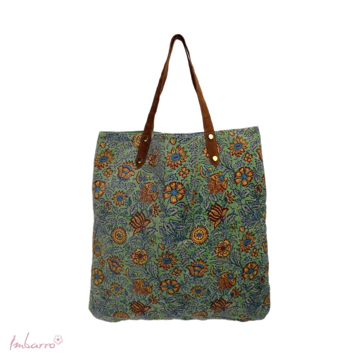Imbarro - Tas -Shopper - Jaela - Flowers - Velours - 50x50cm