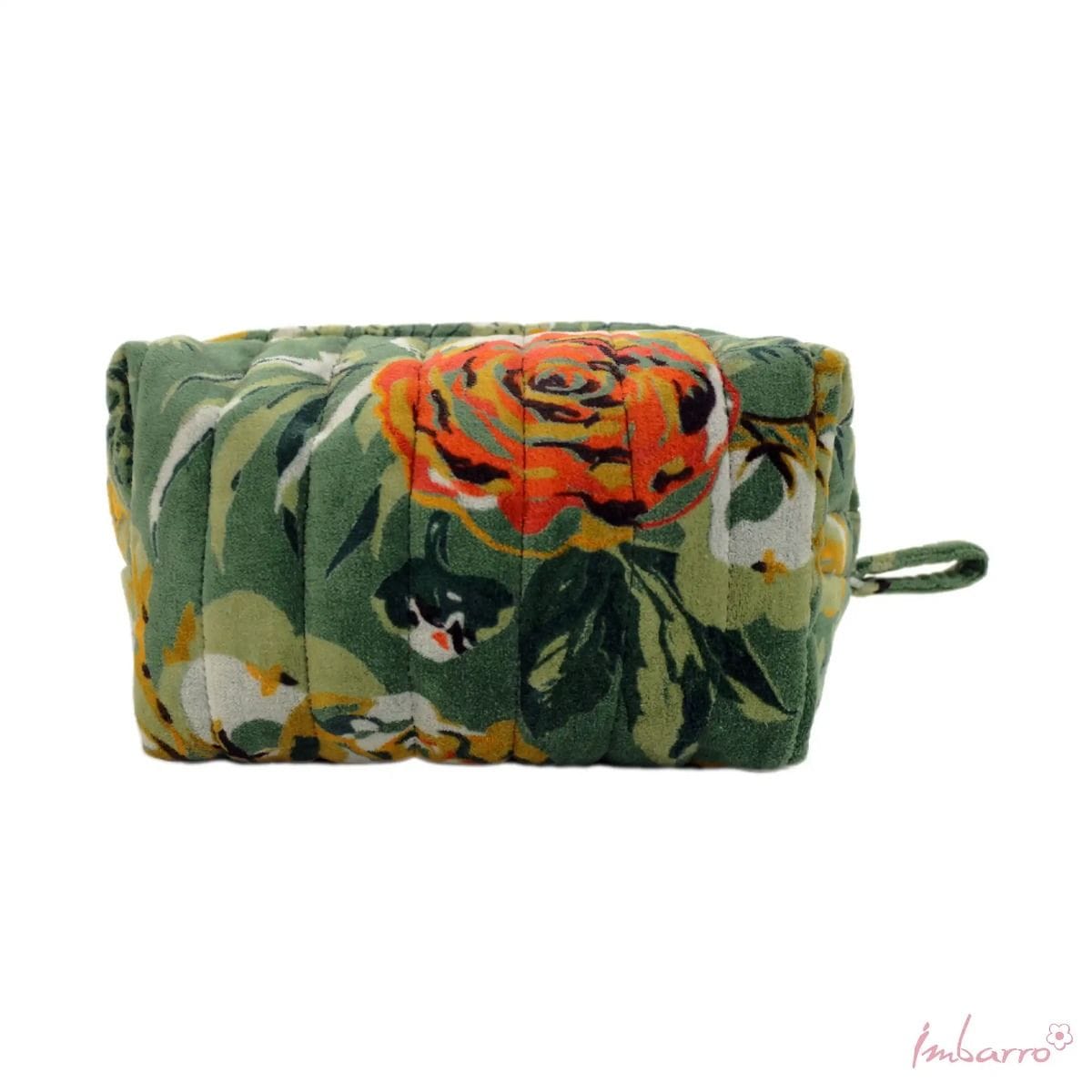Imbarro - Pouch - Toilettas - Make-up tas - Evelyn - Groen - 100% Katoen