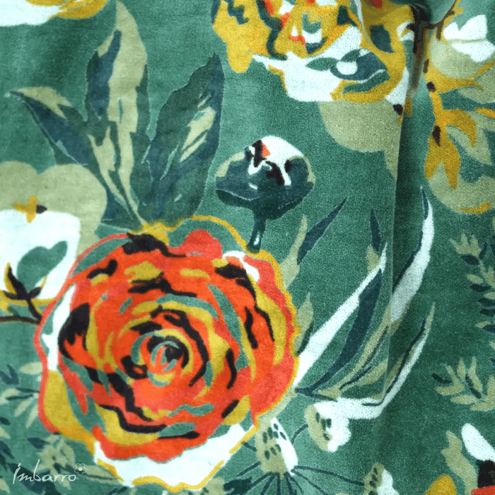 Imbarro - Tas -Shopper - Evelyn - Green - Groen - 100% Katoen Velvet - Afbeelding 4