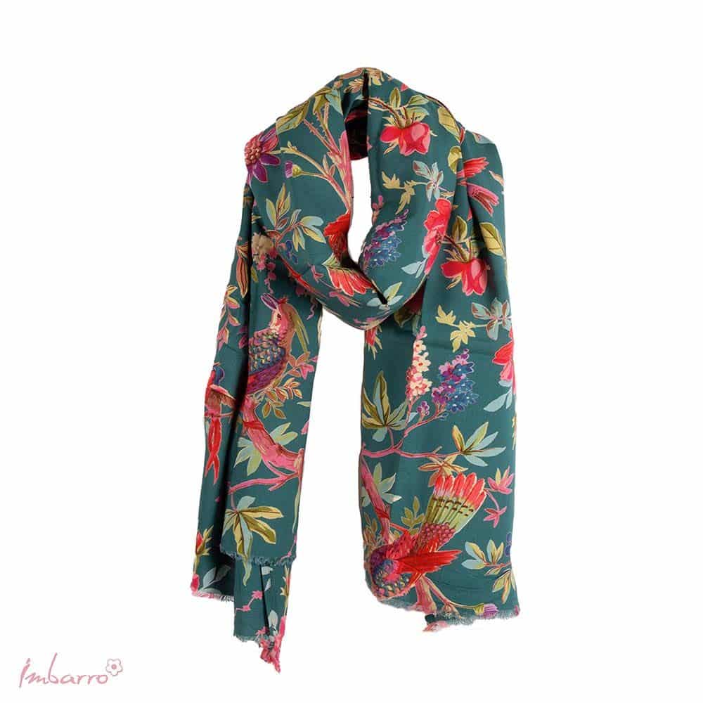 Imbarro Shawl - Sjaal - Paradise - Emerald - 100 % Rayon - 100 x 200 cm