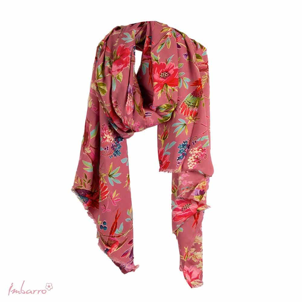 Imbarro Shawl - Sjaal - Paradise - Rose - 100 % Rayon - 100 x 200 cm
