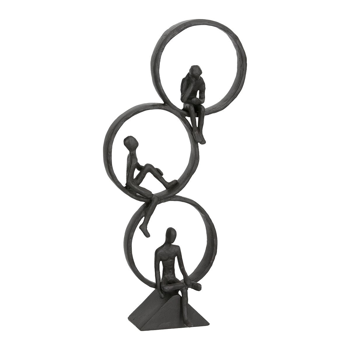 Gilde Handwerk - Beeld - Sculptuur - Samen tot grote hoogte stijgen - 5x19x34 - Metaal