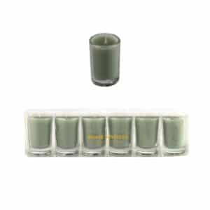 Home Society - Votive - Mini 8 - uurs kaarsjes - Celadon - Licht groen - set van 6