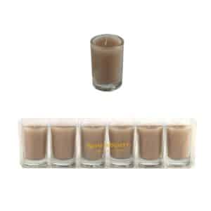 Home Society Votive Mini 8 uurs Kaarsjes Sand set van 6