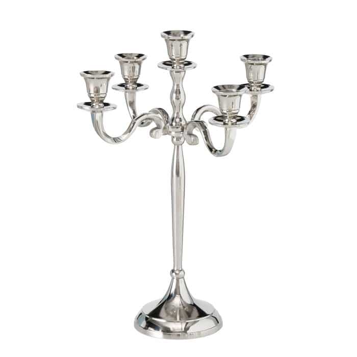 Boltze Victoria 5-armige Kandelaar 27x38 cm - Zilver