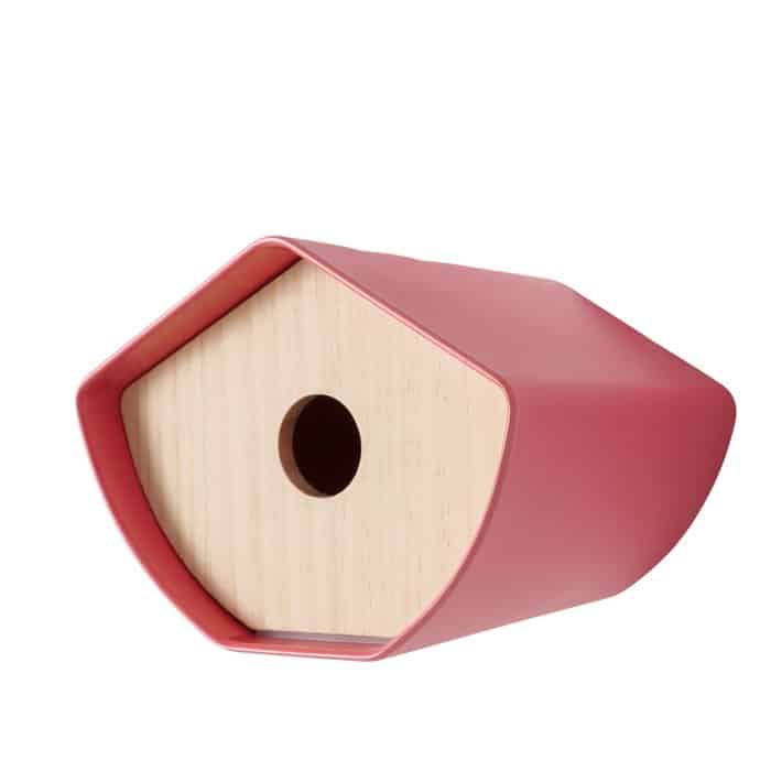 Boltze - Vogelhuisje- Nestkastje - Roze - Duurzaam - Bamboe/Kunststof - 14.5x16x12cm