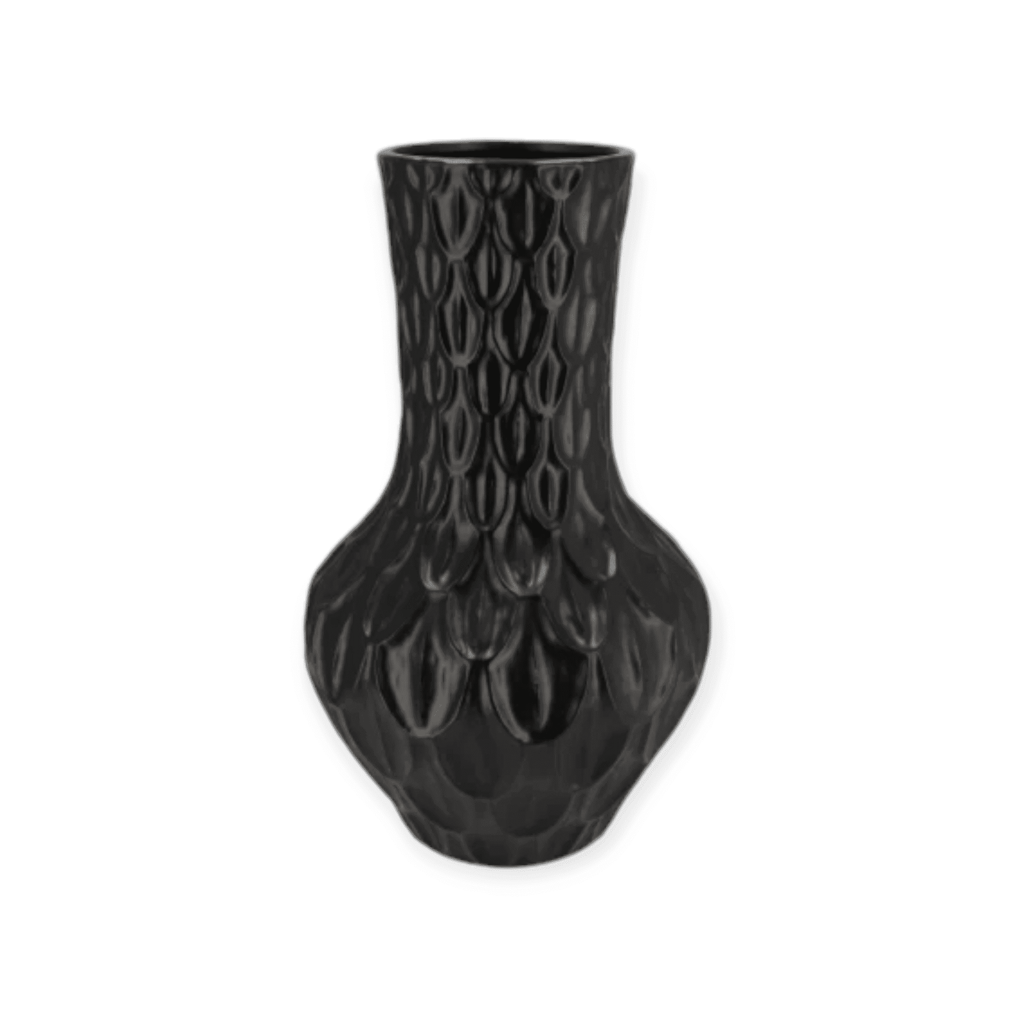 Daan Kromhout - Vaas - Inga Boa - Keramiek - Zwart - 23x23x39 - Hoge vaas