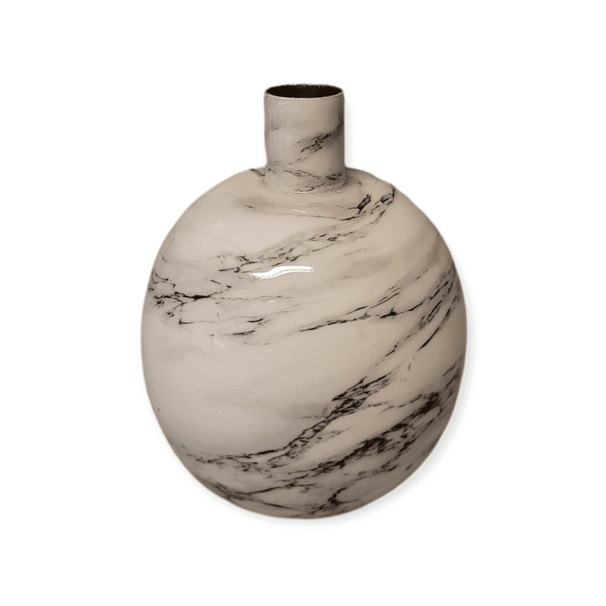 Branded By - Kaarsenhouder - Kandelaar Otis - Marmer - Wit - 13 cm hoog