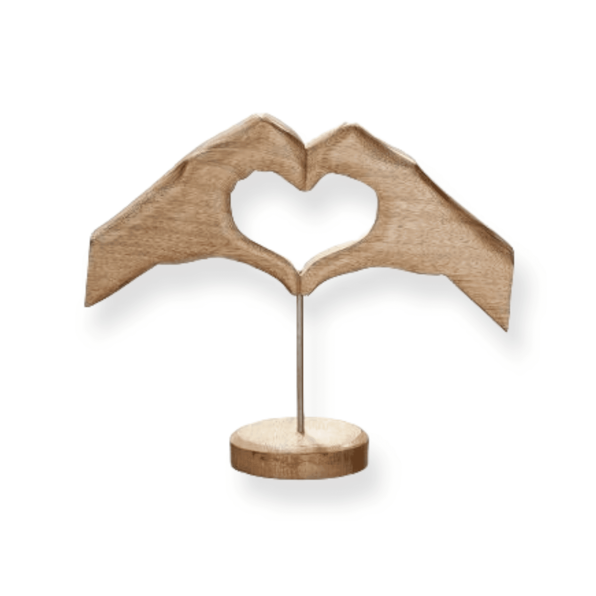 Gilde Handwerk - Houten Handen - Love Hands -Hart - Love sign - 25 cm
