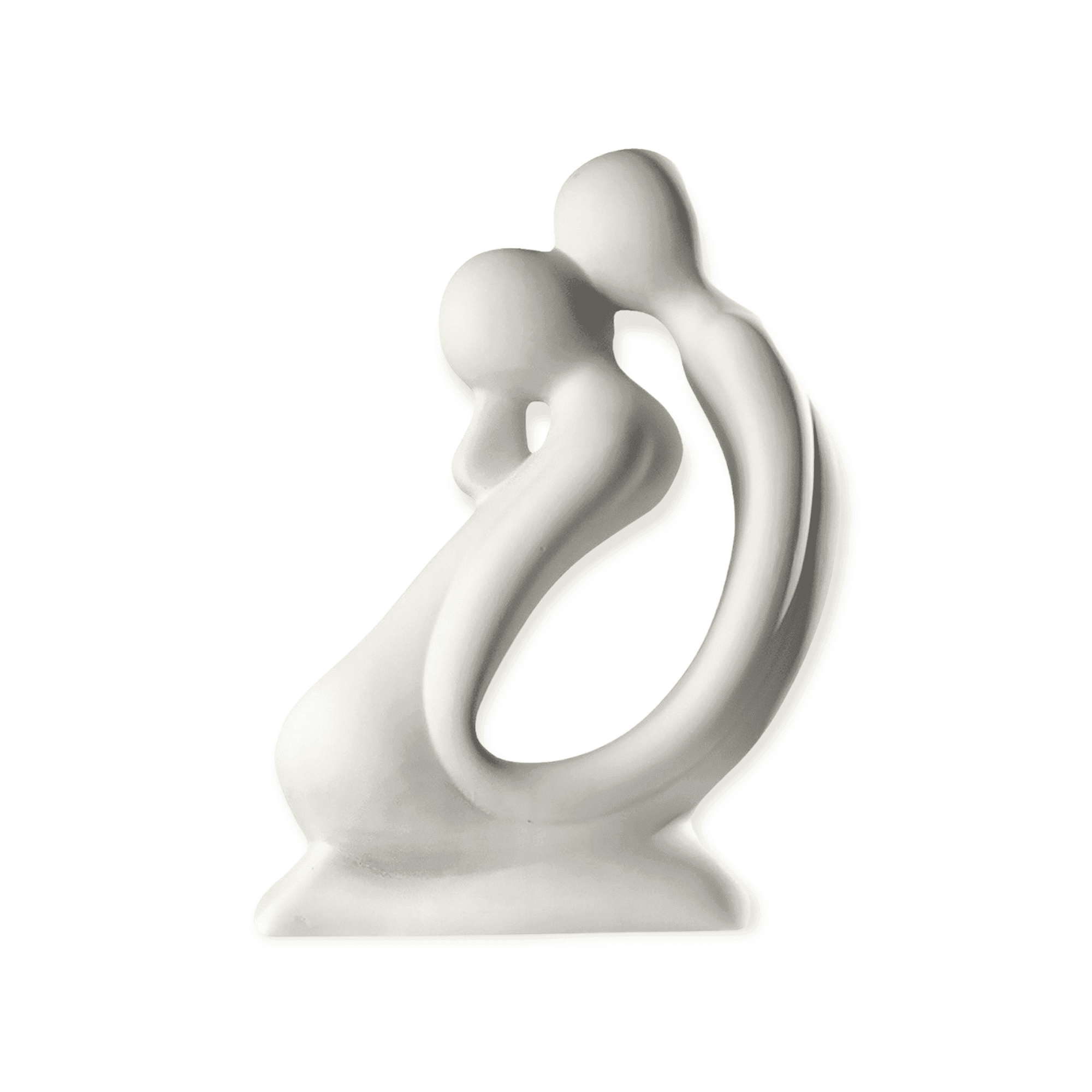 Gilde Handwerk Sculptuur Beeld De Kus Keramiek Wit 42 cm