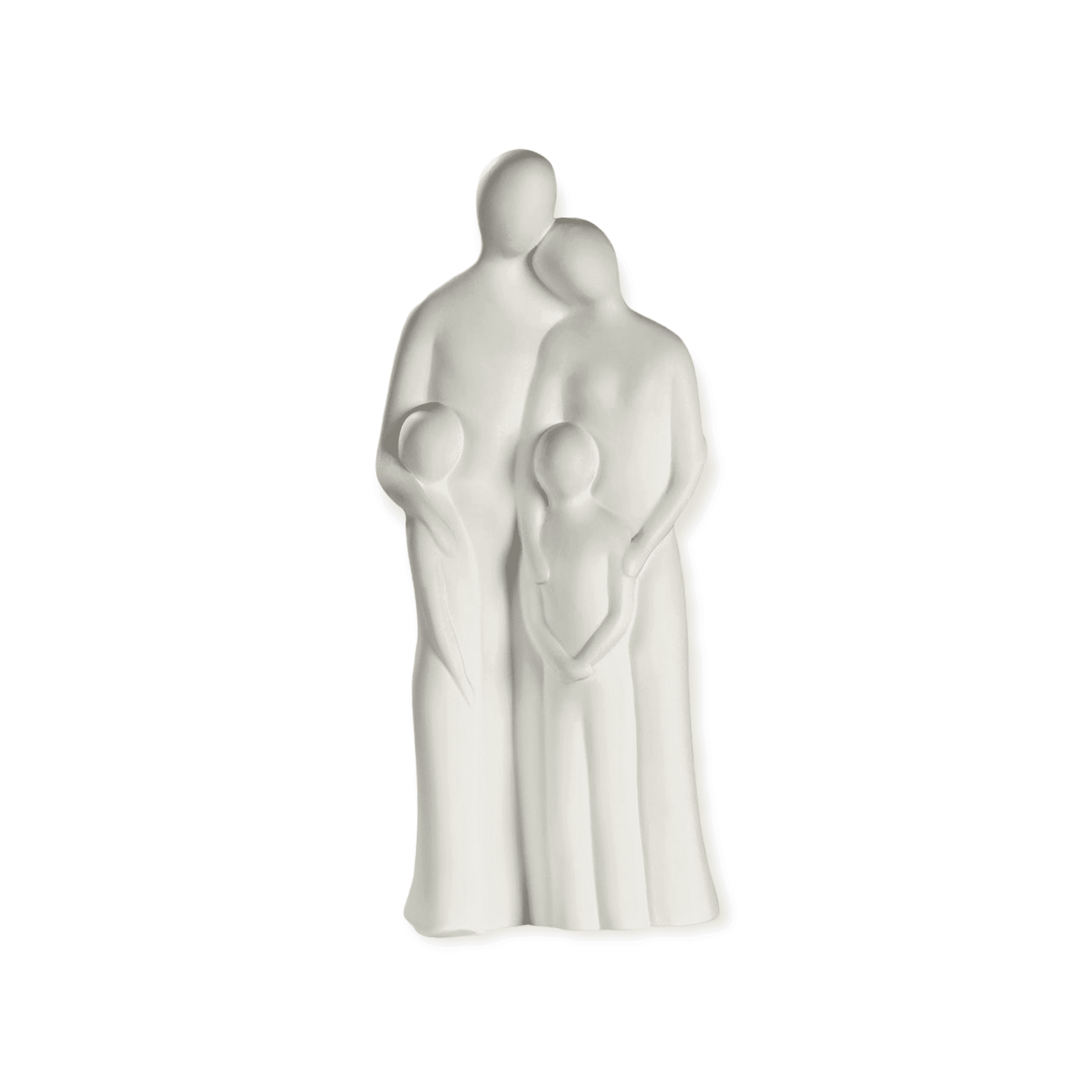 Gilde Handwerk Familie Geluk - Sculptuur Beeld - Keramiek - Wit - 45 cm