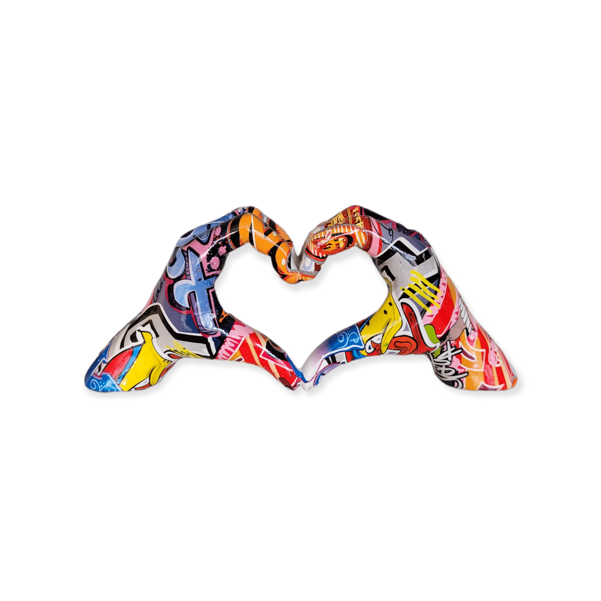 Gilde Handwerk - Love Sign Hands - Street/Pop Art - Beeld Sculptuur - Polyresin