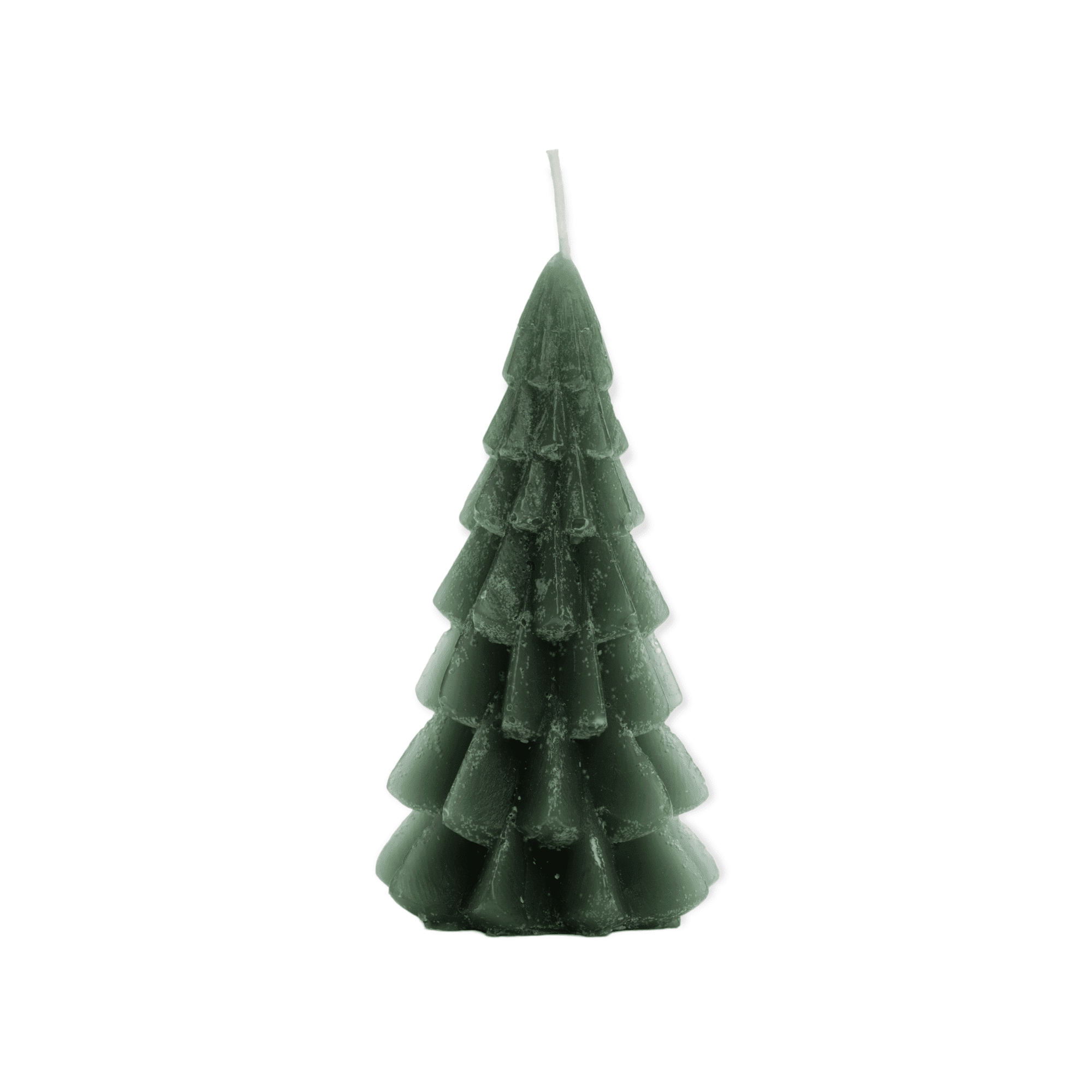 Rustik Lys Kerstboom Kaars - Forest Green - 6.3 x12 cm - 13 branduren