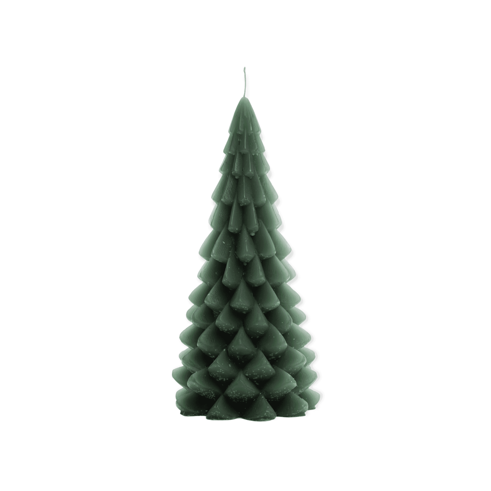 Rustik Lys Kerstboom kaars - Forest Green - 10 x 20 cm - 42 branduren