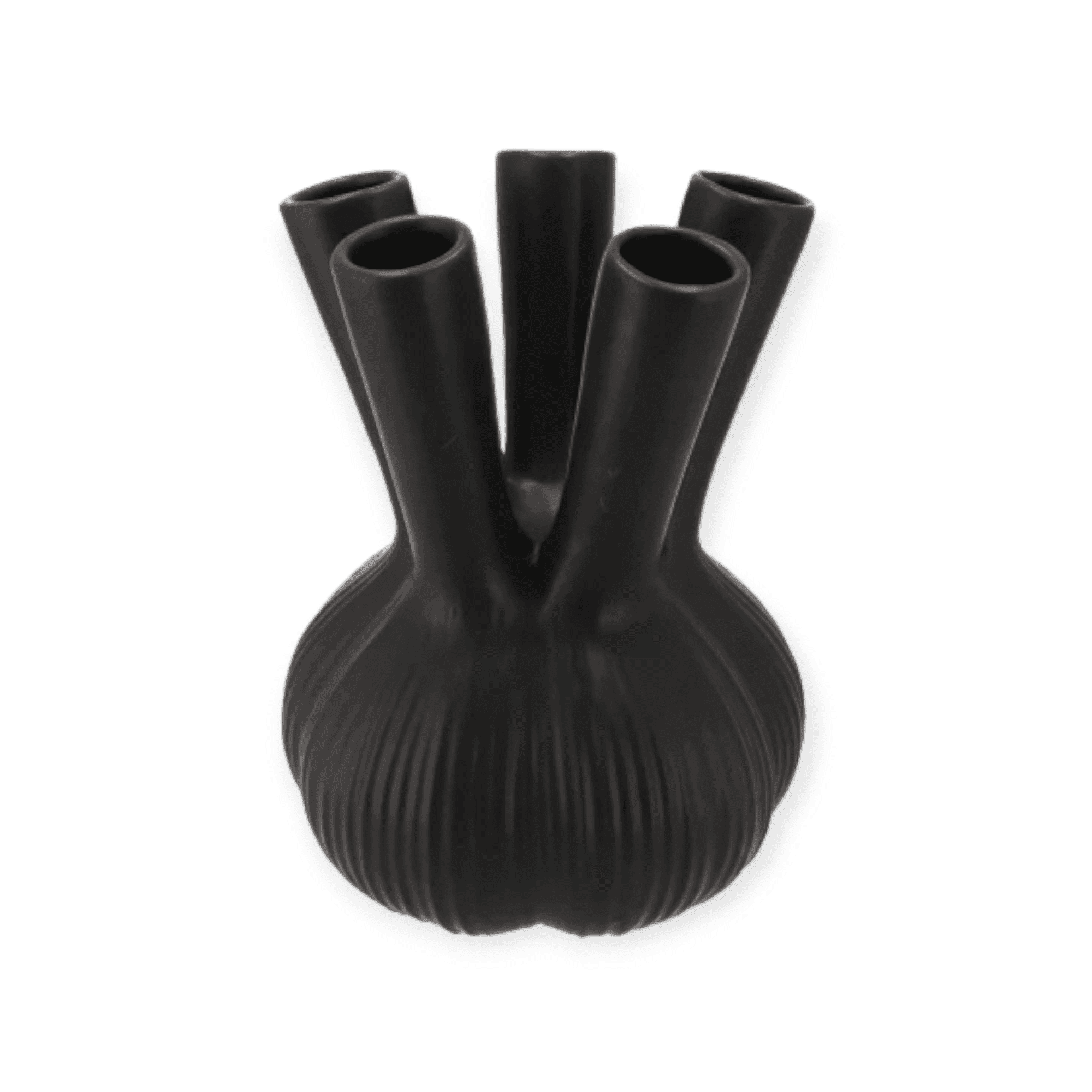 Daan Kromhout - Aglio - Vaas - Tulpenvaas - 20 x 25 cm - Zwart - Groot - Keramiek