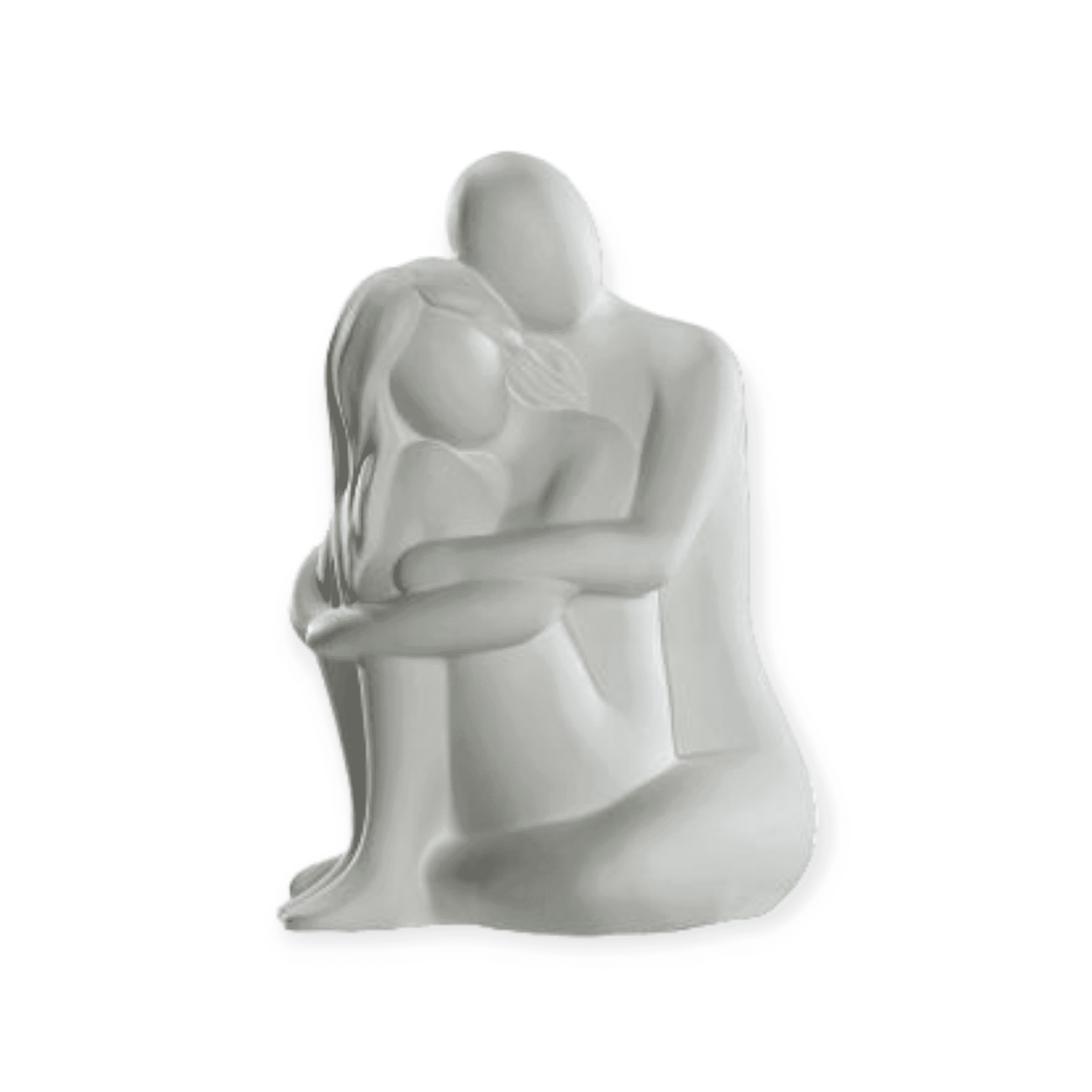 Gilde Handwerk - Sculptuur - Beeld - Knuffel - Wit - Keramiek - 26cm