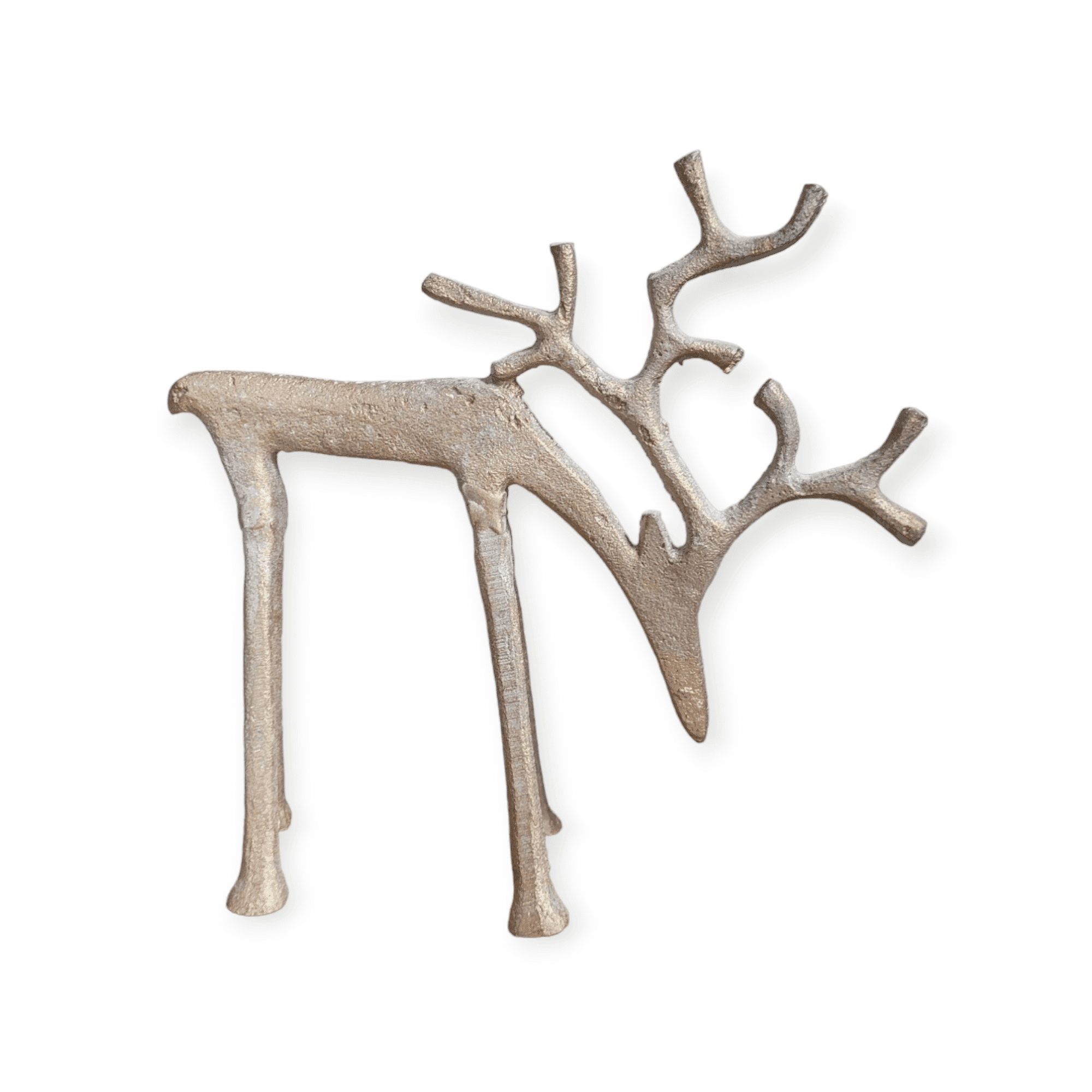 Home Society - Rendier - Staal - Robuust Goud - Metaal - 21x21x7cm